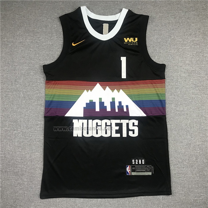 Camiseta Denver Nuggets Michael Porter JR. #1 Ciudad Negro
